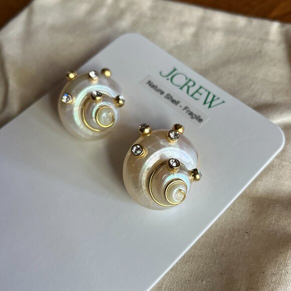 J. Crew seashell earrings NWT - Picture 3 of 10